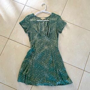 LA Hearts Green Floral Dress